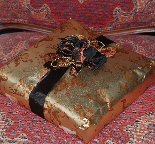 wrapped holiday gift